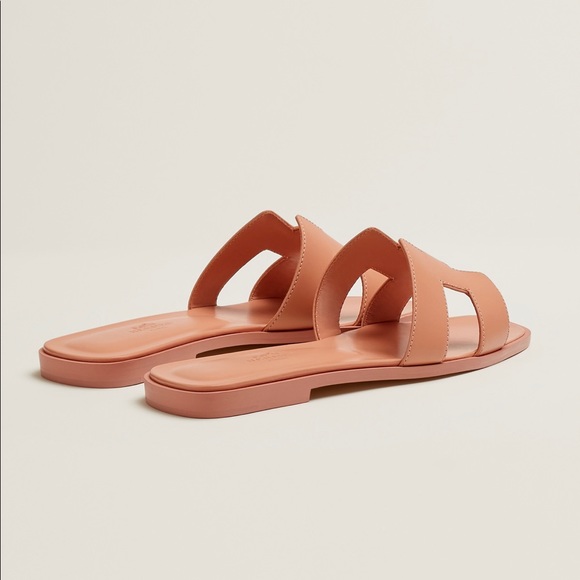 SOLD! Hermes Oran Sandals Granit Rose - Picture 3 of 4